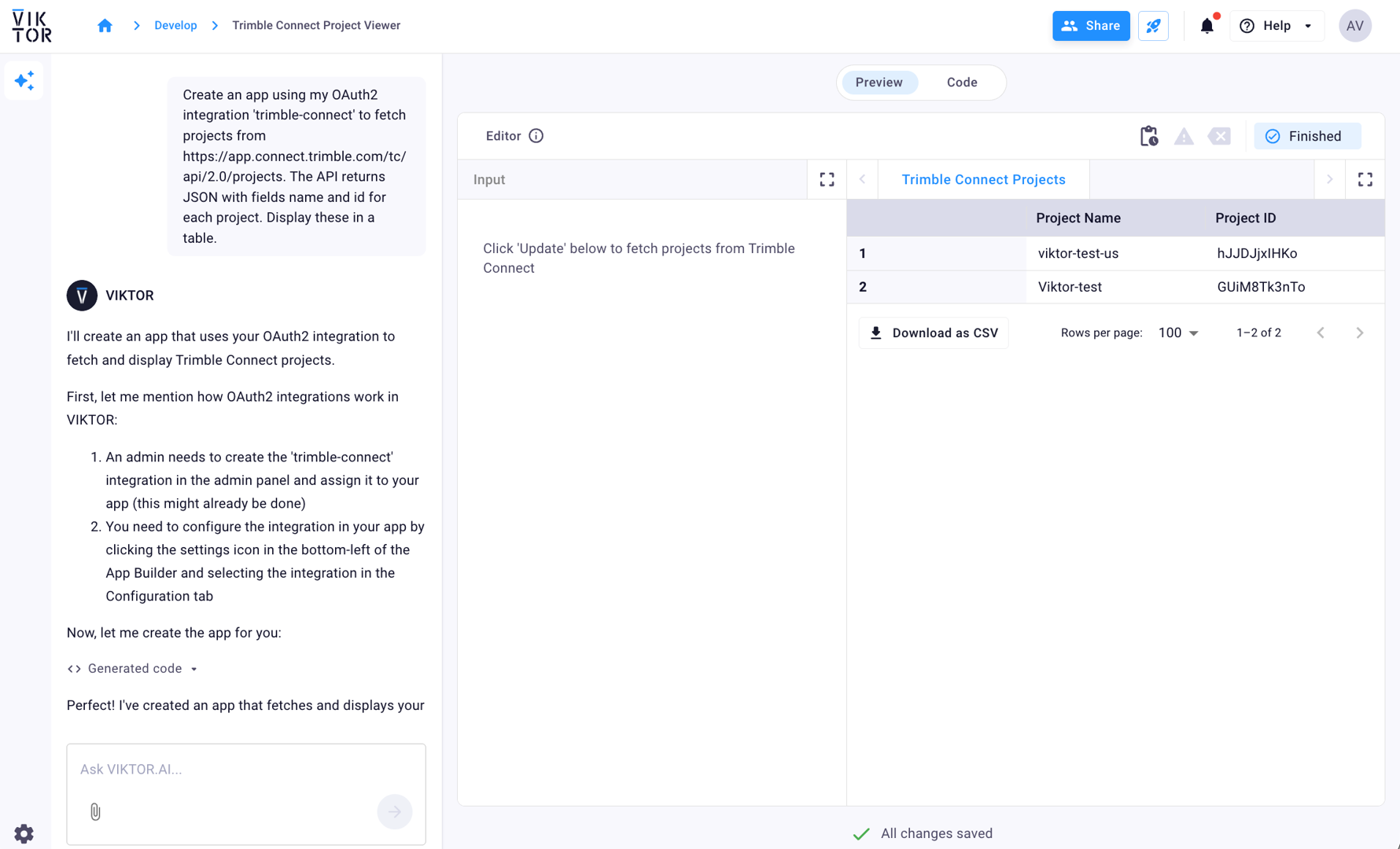 App Builder Trimble Connect App